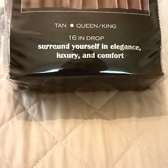 Taupe Color Ruffled Bed Skirt - Picture 2 of 5